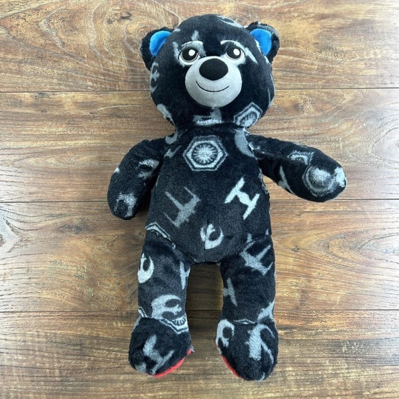Build A Bear Star Wars Teddy Plush Black Dark Light Side Stuffed Animal 16" BABW - Picture 6 of 10